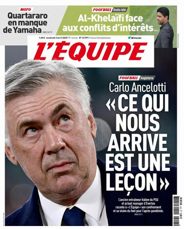 L’equipe du Vendredi 3 Avril 2020