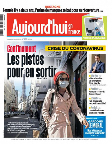Aujourd’hui en France - 3 Avril 2020