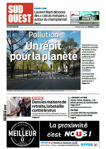Sud Ouest - Vendredi 3 Avril 2020
