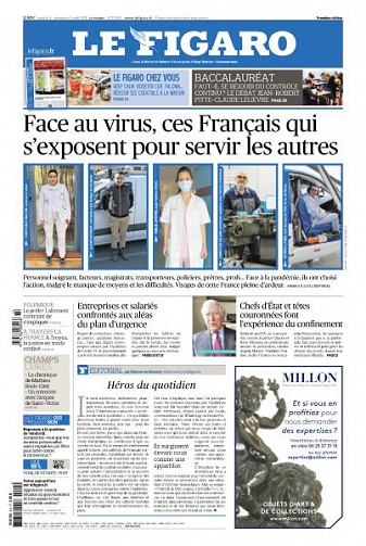 Le Figaro du Samedi 4 et Dimanche 5 Avril 2020