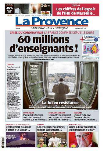 La Provence Marseille - Vendredi 3 Avril 2020