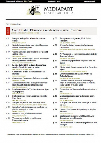 Mediapart - Vendredi 3 Avril 2020