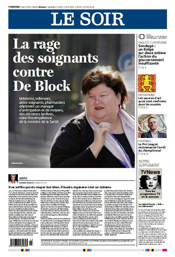 Le Soir - Vendredi 3 Avril 2020