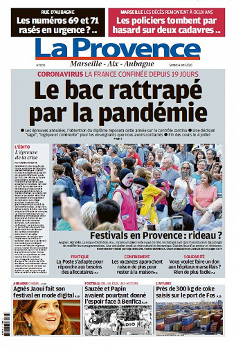 La Provence Marseille - Samedi 4 Avril 2020