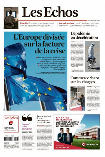 Les Echos du Lundi 6 Avril 2020