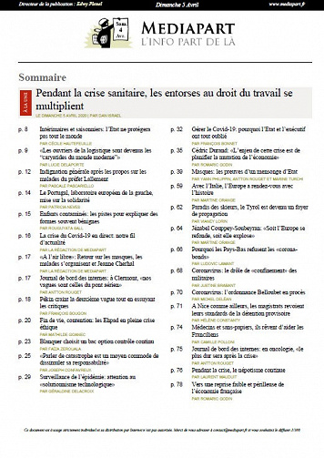 Mediapart - Dimanche 5 Avril 2020