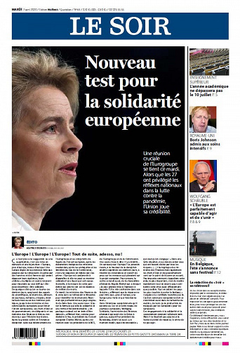 Le Soir - Mardi 7 Avril 2020