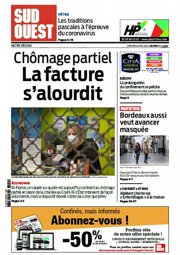 Sud Ouest (Notre Région) - Mercredi 8 Avril 2020