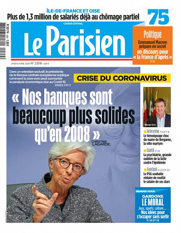 Le Parisien du Jeudi 9 Avril 2020