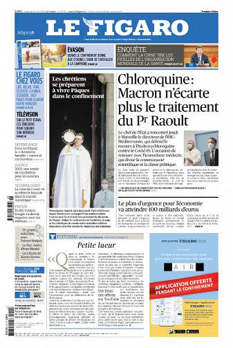 Le Figaro du Vendredi 10 Avril 2020