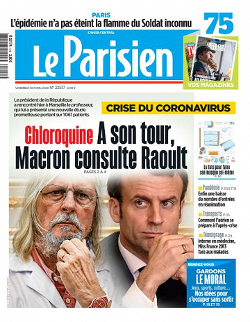 Le Parisien du Vendredi 10 Avril 2020