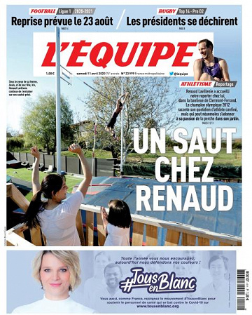 L’equipe du Samedi 11 Avril 2020