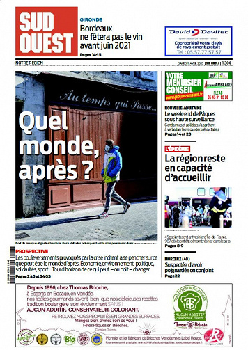Sud Ouest (Notre Région) - Samedi 11 Avril 2020