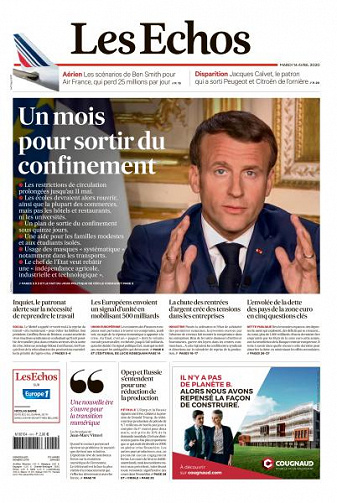 Les Echos du Mardi 14 Avril 2020