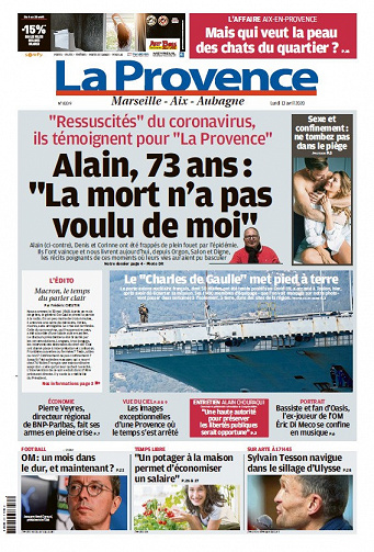 La Provence Marseille - Lundi 13 Avril 2020