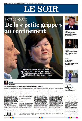 Le Soir - Mardi 14 Avril 2020