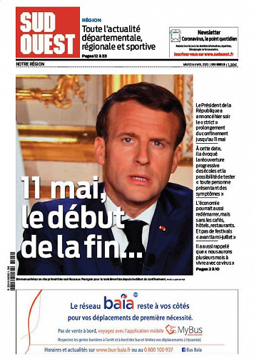 Sud Ouest (Notre Région) - Mardi 14 Avril 2020