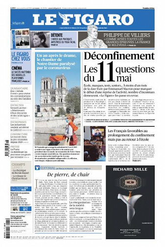 Le Figaro du Mercredi 15 Avril 2020