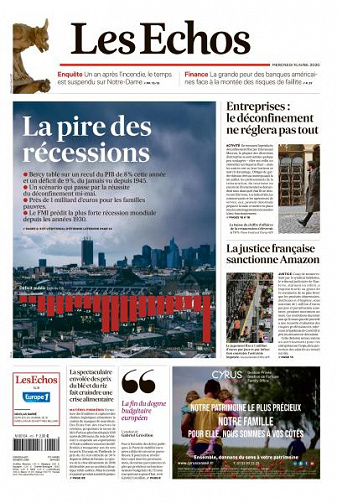 Les Echos du Mercredi 15 Avril 2020