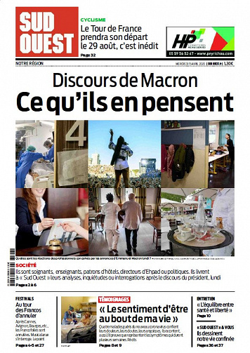 Sud Ouest (Notre Région) - Mercredi 15 Avril 2020