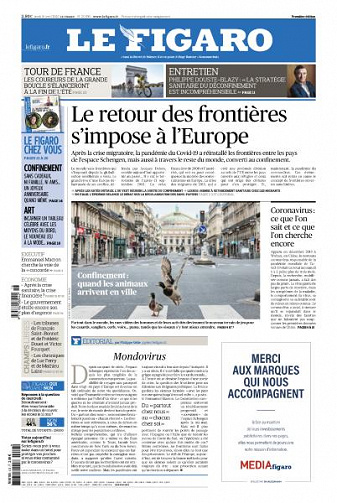 Le Figaro du Jeudi 16 Avril 2020