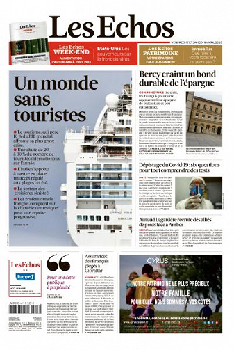 Les Echos du Vendredi 17 et Samedi 18 Avril 2020