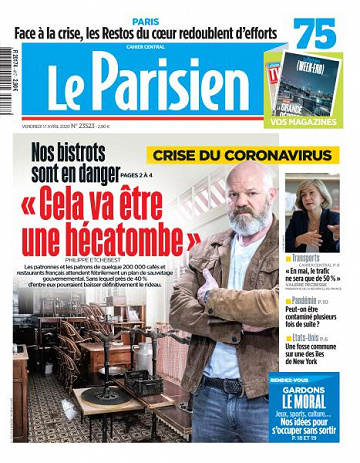 Le Parisien du Vendredi 17 Avril 2020