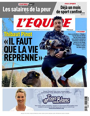 L’equipe du Lundi 20 Avril 2020