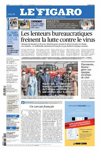 Le Figaro du Mardi 21 Avril 2020