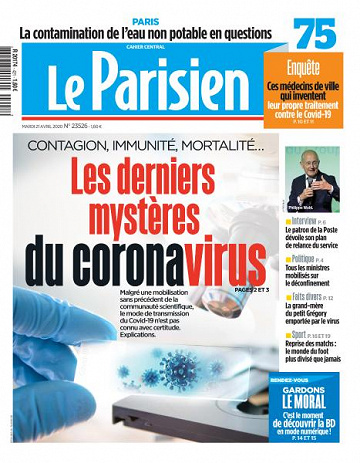 Le Parisien du Mardi 21 Avril 2020