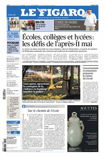 Le Figaro du Mercredi 22 Avril 2020