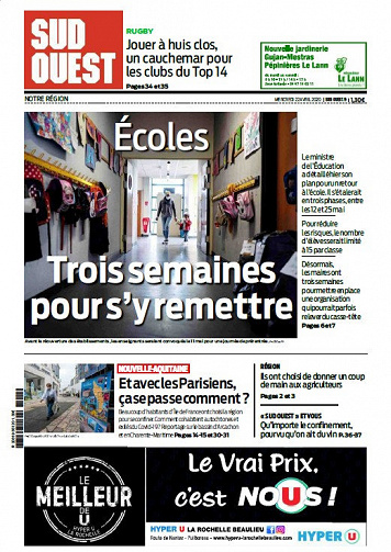 Sud Ouest (Notre Région) - Mercredi 22 Avril 2020