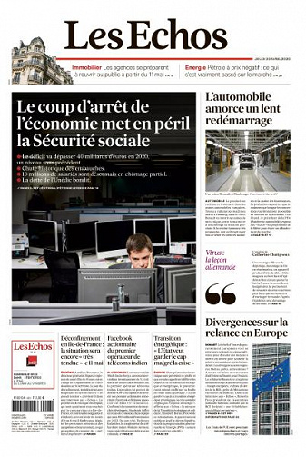 Les Echos du Jeudi 23 Avril 2020