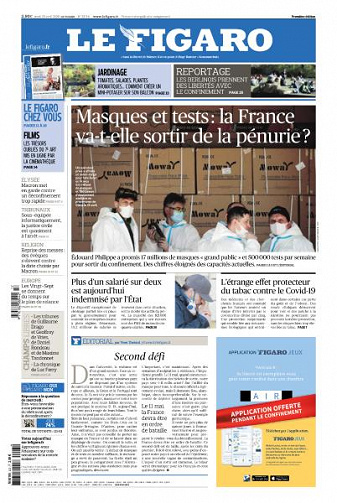 Le Figaro du Jeudi 23 Avril 2020