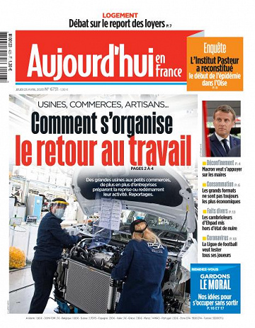 Aujourd’hui en France - 23 Avril 2020