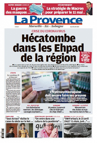 La Provence Marseille - Jeudi 23 Avril 2020