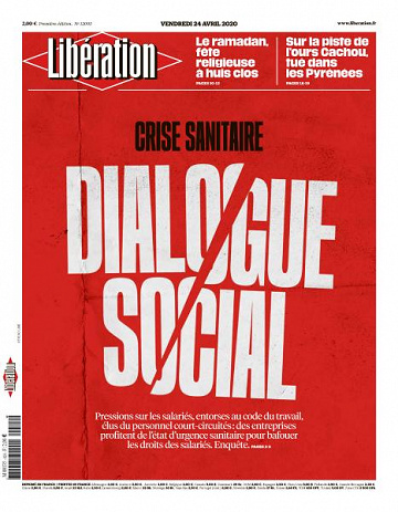 Liberation du Vendredi 24 Avril 2020