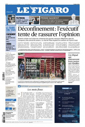 Le Figaro du Vendredi 24 Avril 2020