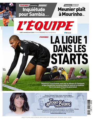 L’equipe du Samedi 25 Avril 2020