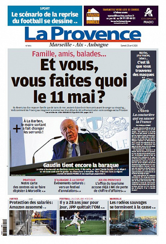 La Provence Marseille - Samedi 25 Avril 2020