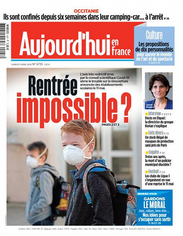 Aujourd’hui en France - 27 Avril 2020