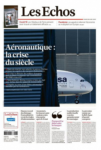 Les Echos du Mardi 28 Avril 2020