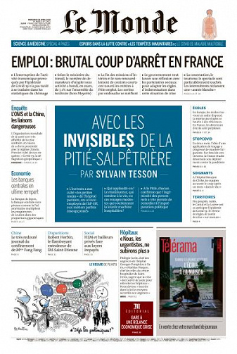 Le Monde du Mercredi 29 Avril 2020