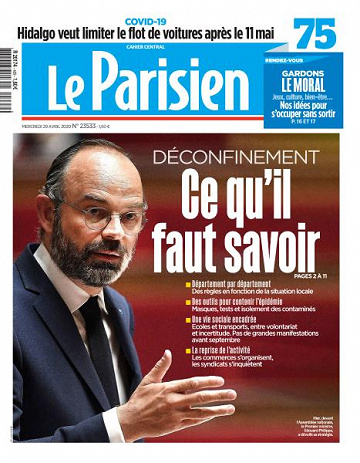 Le Parisien du Mercredi 29 Avril 2020