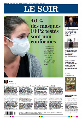 Le Soir - Mercredi 29 Avril 2020