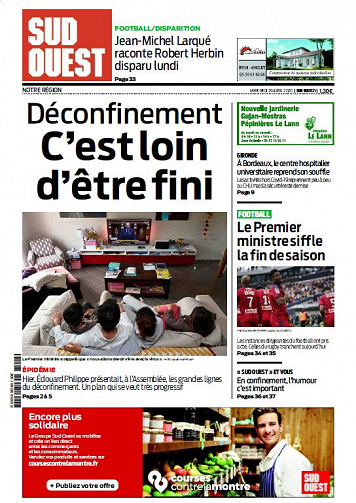 Sud Ouest (Notre Région) - Mercredi 29 Avril 2020
