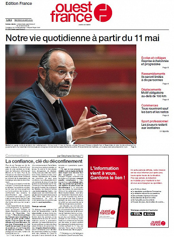 Ouest France - Mercredi 29 Avril 2020