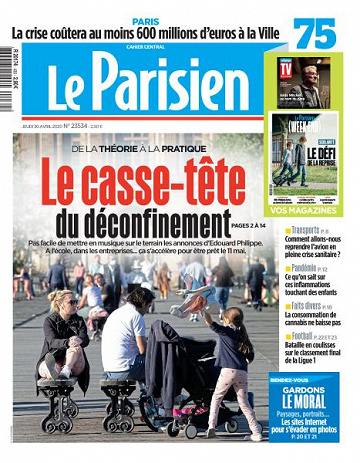 Le Parisien du Jeudi 30 Avril 2020