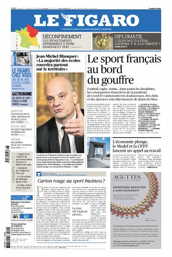 Le Figaro du Samedi 2 et Dimanche 3 Mai 2020