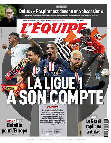 L’equipe du Samedi 2 Mai 2020